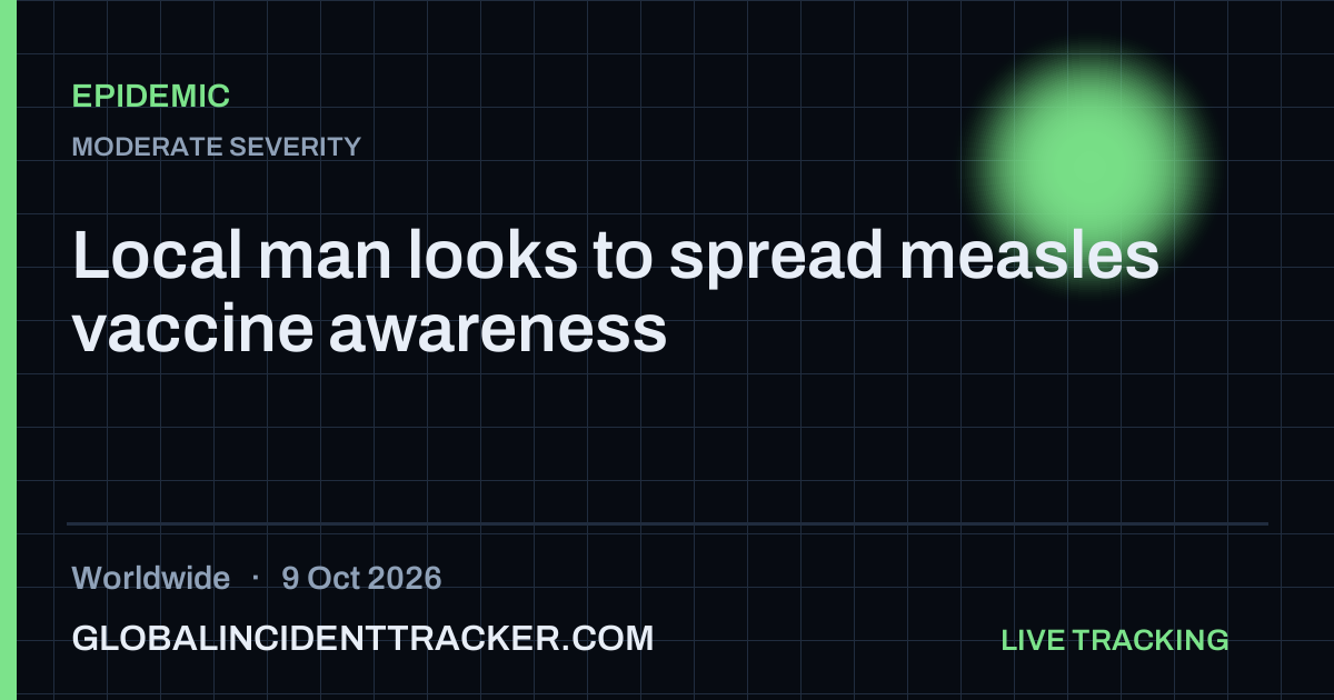 Epidemic incident in worldwide on 9 October 2026 — Global Incident Tracker report card