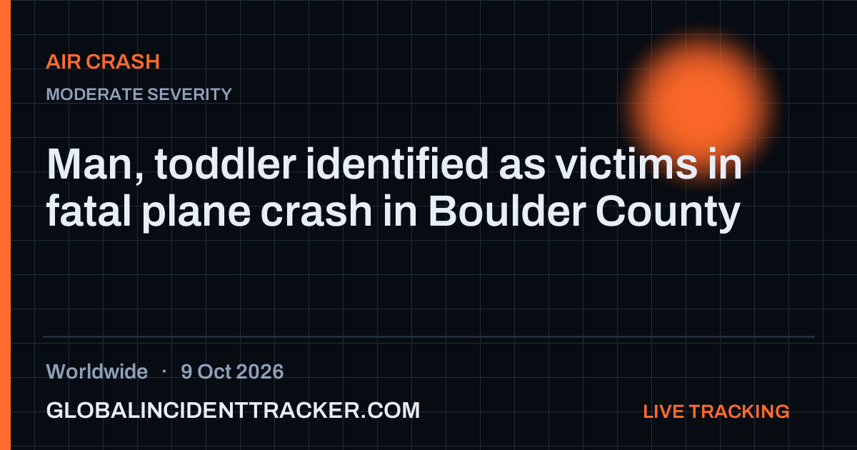 Air Crash incident in worldwide on 9 October 2026 — Global Incident Tracker report card