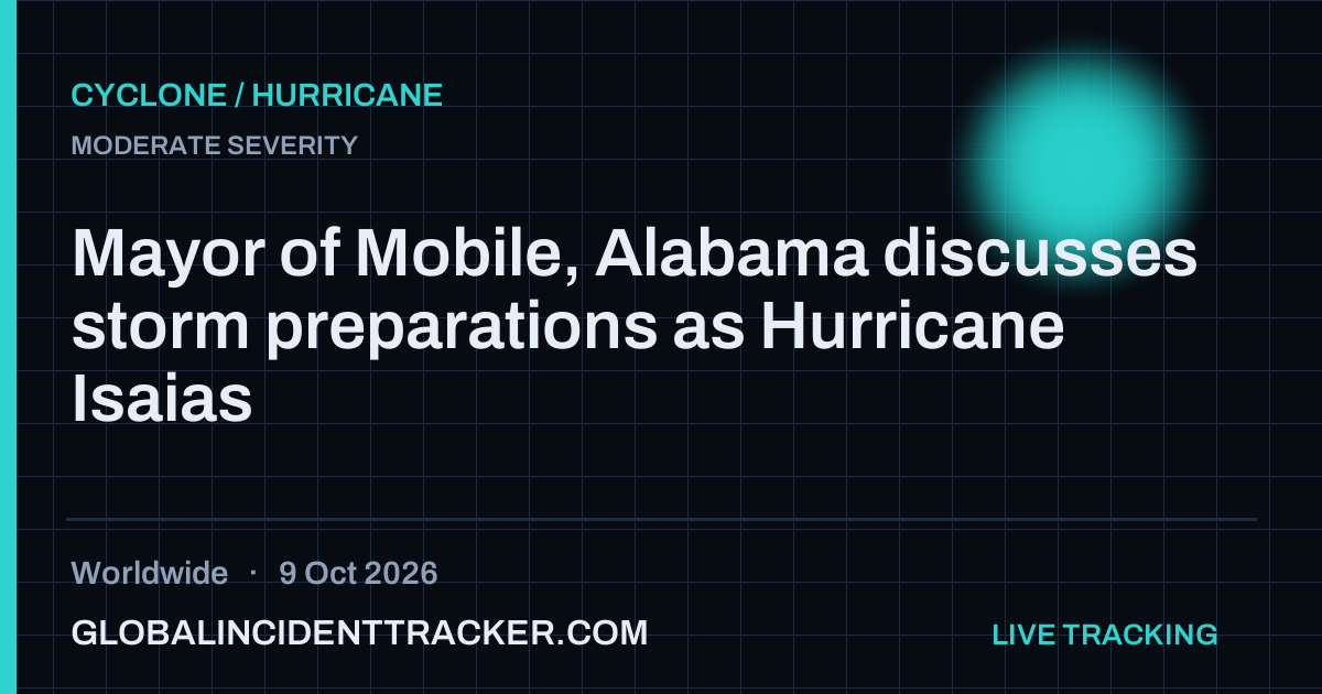Cyclone / Hurricane incident in worldwide on 9 October 2026 — Global Incident Tracker report card