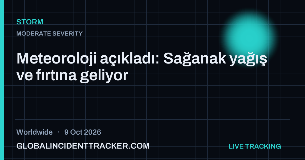 Storm incident in worldwide on 9 October 2026 — Global Incident Tracker report card