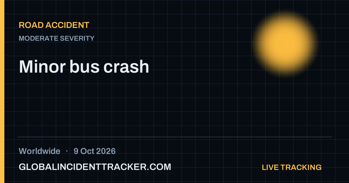Road Accident incident in worldwide on 9 October 2026 — Global Incident Tracker report card