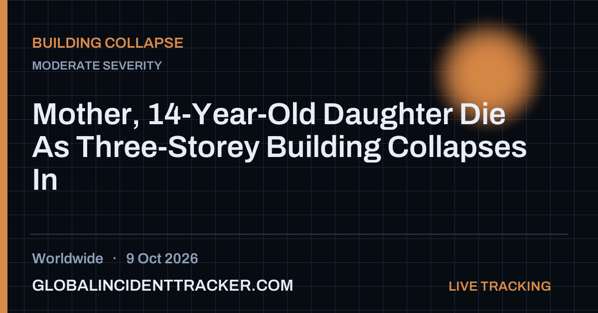 Building Collapse incident in worldwide on 9 October 2026 — Global Incident Tracker report card