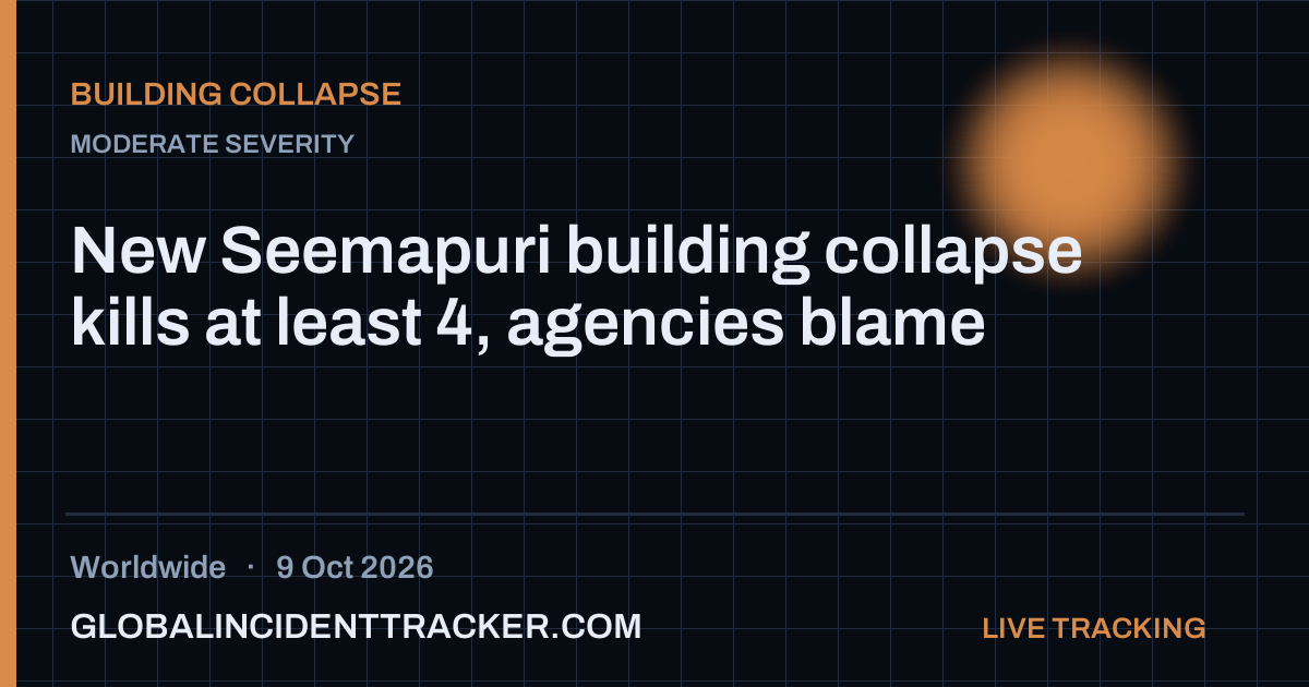 Building Collapse incident in worldwide on 9 October 2026 — Global Incident Tracker report card