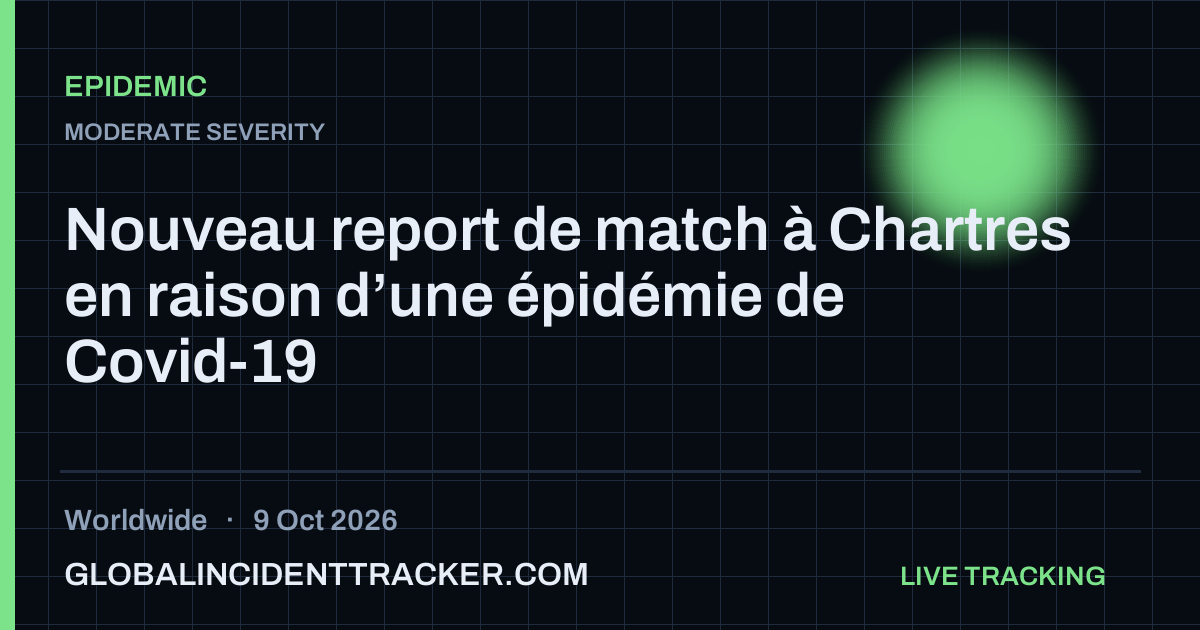 Epidemic incident in worldwide on 9 October 2026 — Global Incident Tracker report card