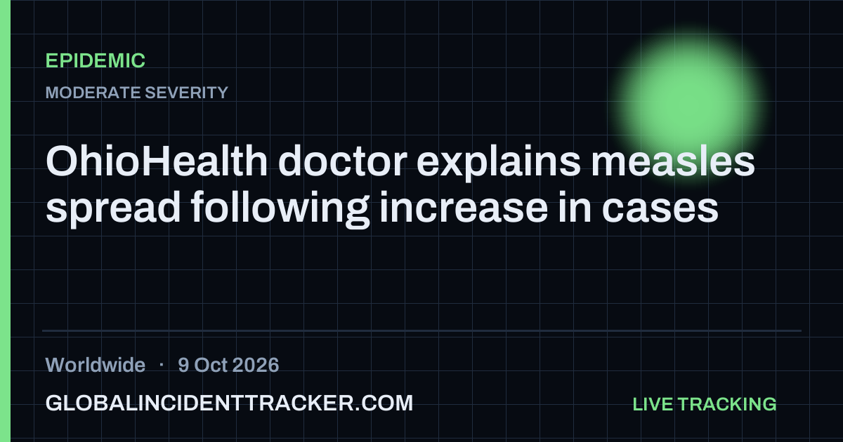 Epidemic incident in worldwide on 9 October 2026 — Global Incident Tracker report card