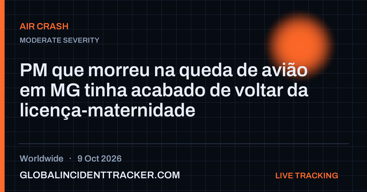 Air Crash incident in worldwide on 9 October 2026 — Global Incident Tracker report card