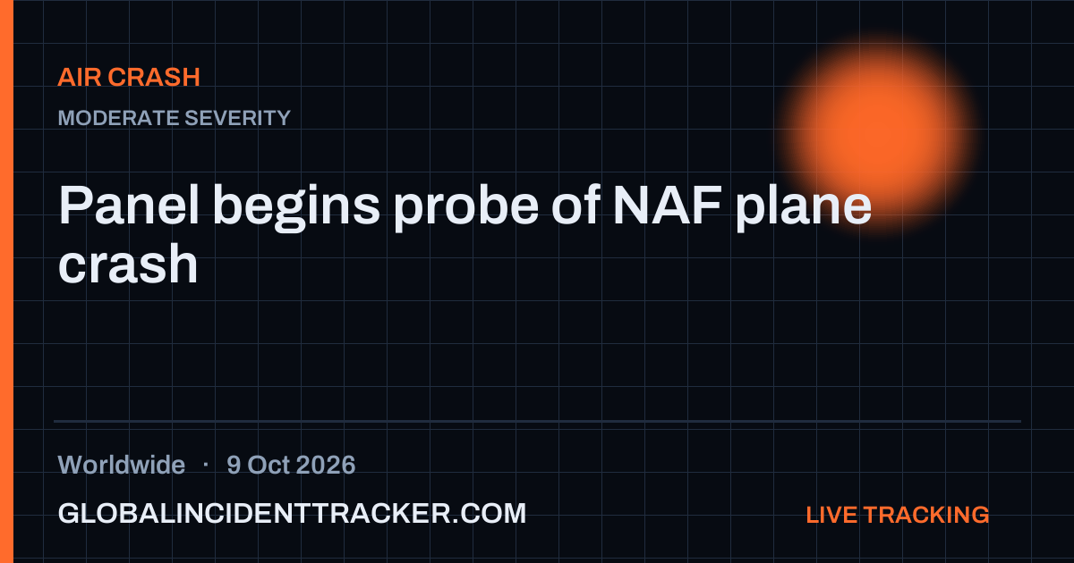 Air Crash incident in worldwide on 9 October 2026 — Global Incident Tracker report card