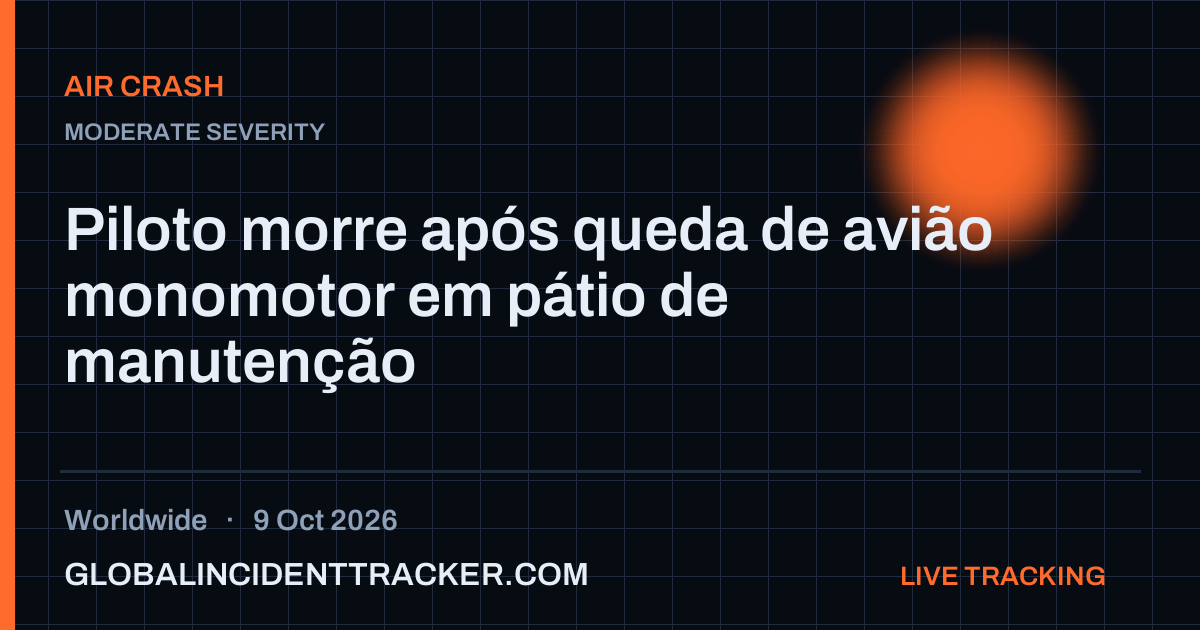 Air Crash incident in worldwide on 9 October 2026 — Global Incident Tracker report card