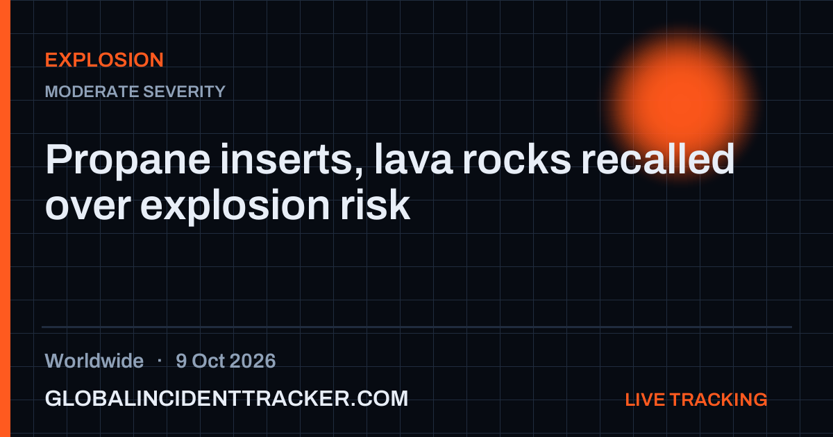 Explosion incident in worldwide on 9 October 2026 — Global Incident Tracker report card