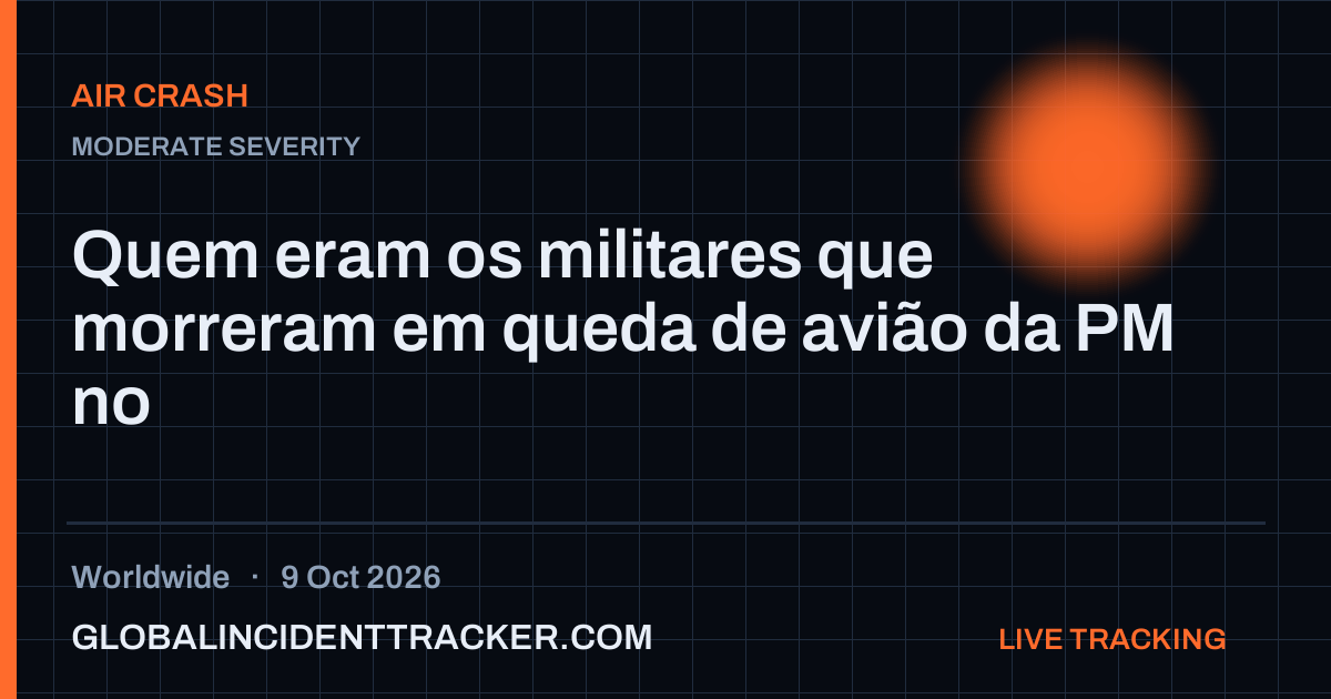 Air Crash incident in worldwide on 9 October 2026 — Global Incident Tracker report card