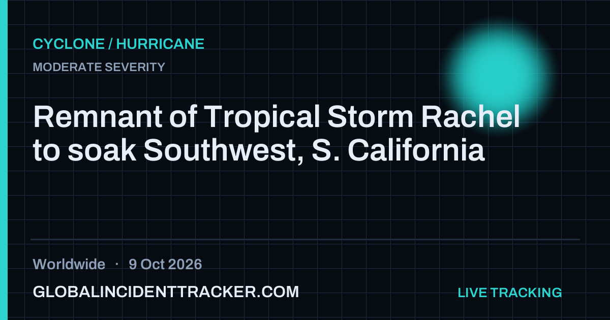 Cyclone / Hurricane incident in worldwide on 9 October 2026 — Global Incident Tracker report card