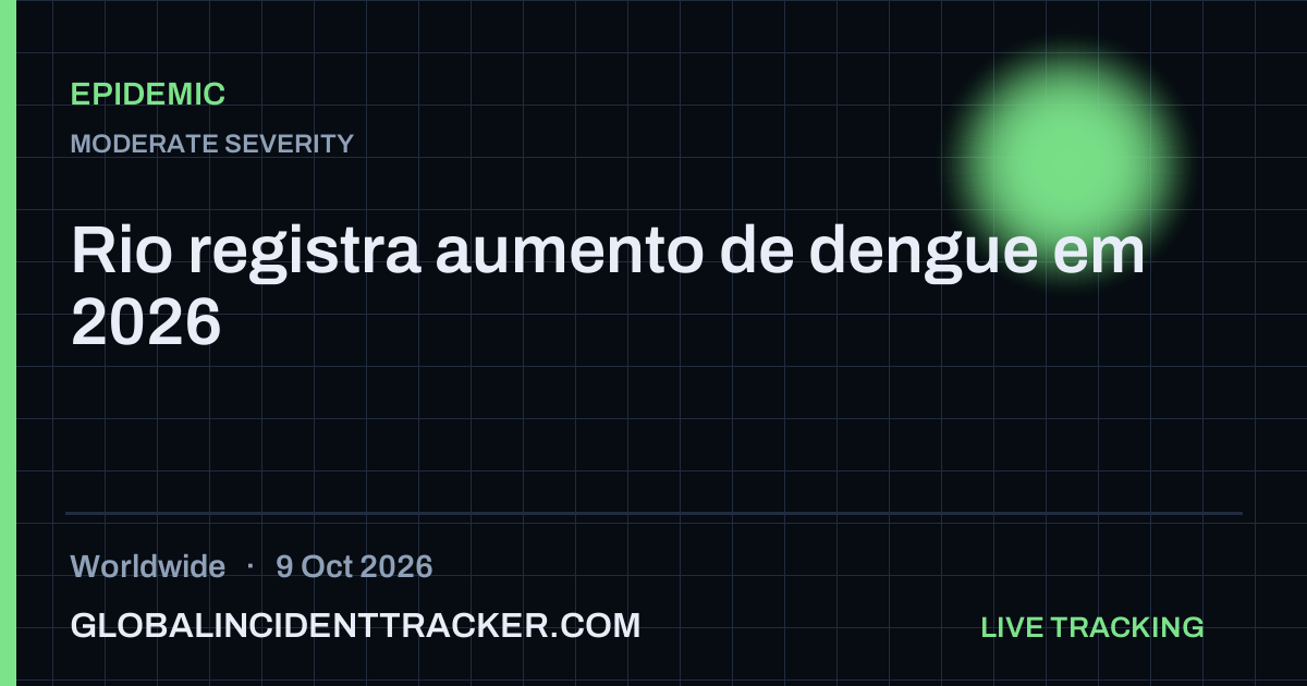 Epidemic incident in worldwide on 9 October 2026 — Global Incident Tracker report card