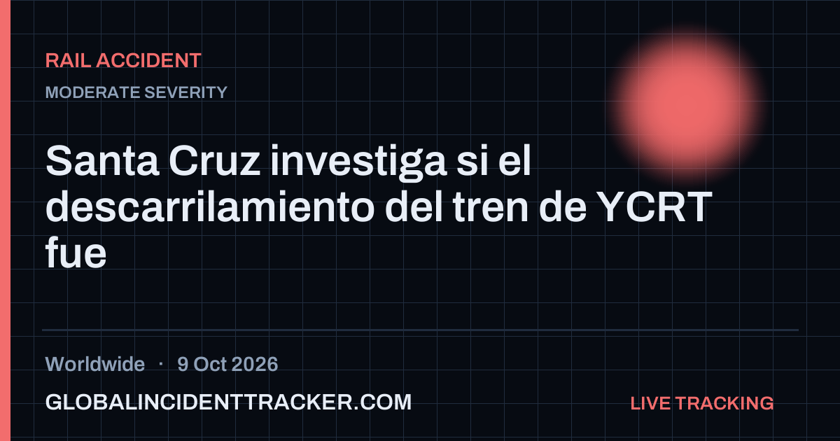 Rail Accident incident in worldwide on 9 October 2026 — Global Incident Tracker report card