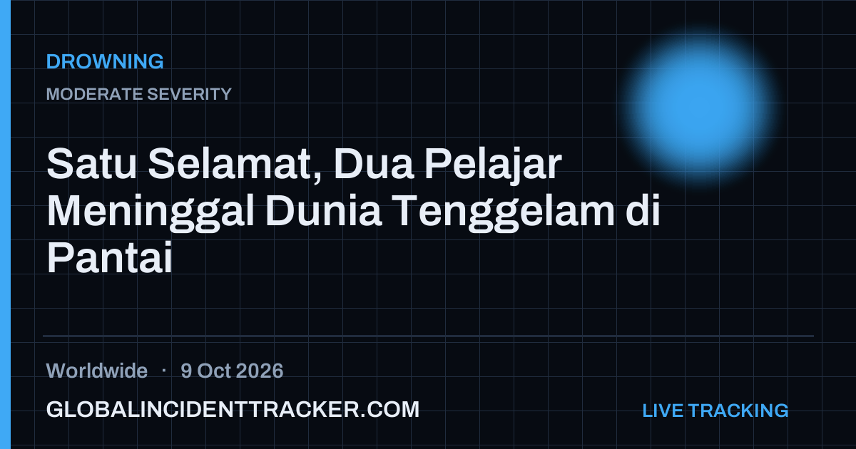 Drowning incident in worldwide on 9 October 2026 — Global Incident Tracker report card