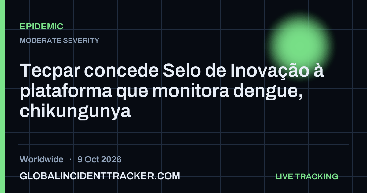 Epidemic incident in worldwide on 9 October 2026 — Global Incident Tracker report card