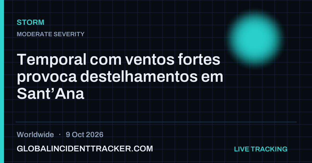 Storm incident in worldwide on 9 October 2026 — Global Incident Tracker report card