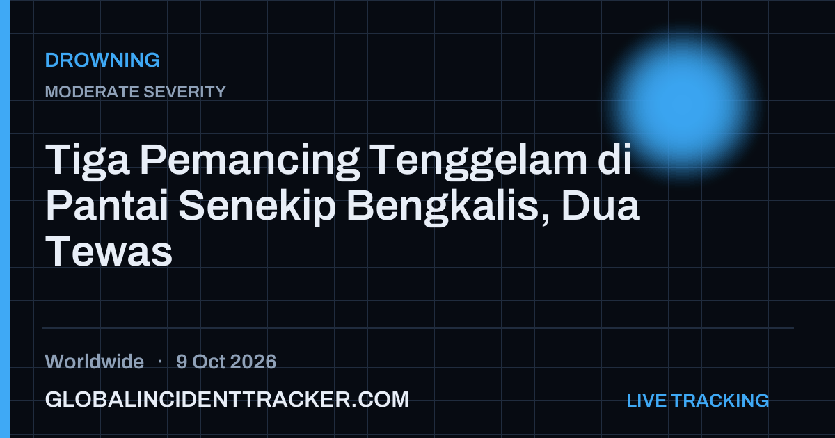 Drowning incident in worldwide on 9 October 2026 — Global Incident Tracker report card