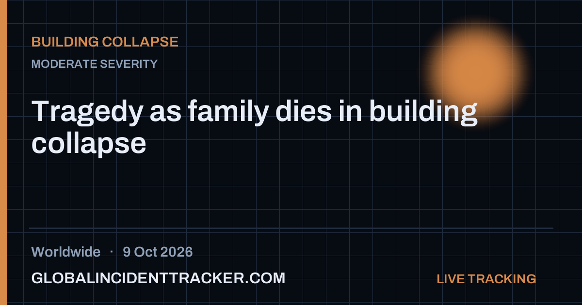Building Collapse incident in worldwide on 9 October 2026 — Global Incident Tracker report card