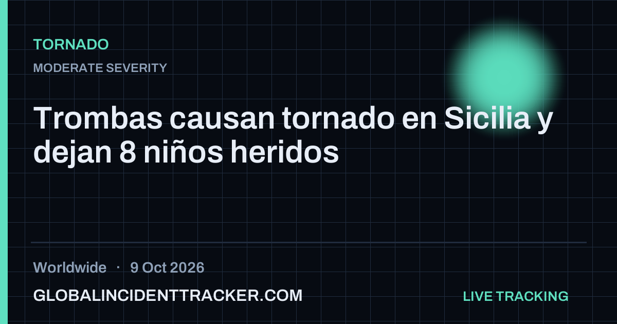 Tornado incident in worldwide on 9 October 2026 — Global Incident Tracker report card