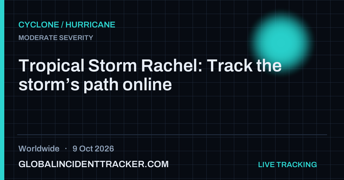 Cyclone / Hurricane incident in worldwide on 9 October 2026 — Global Incident Tracker report card