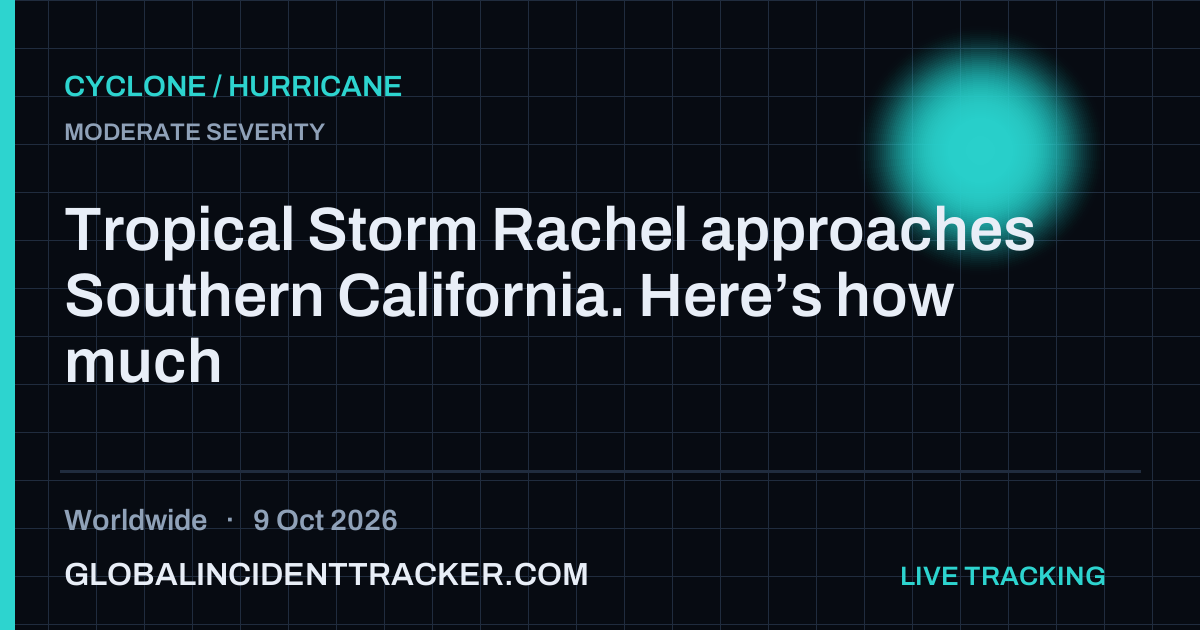 Cyclone / Hurricane incident in worldwide on 9 October 2026 — Global Incident Tracker report card