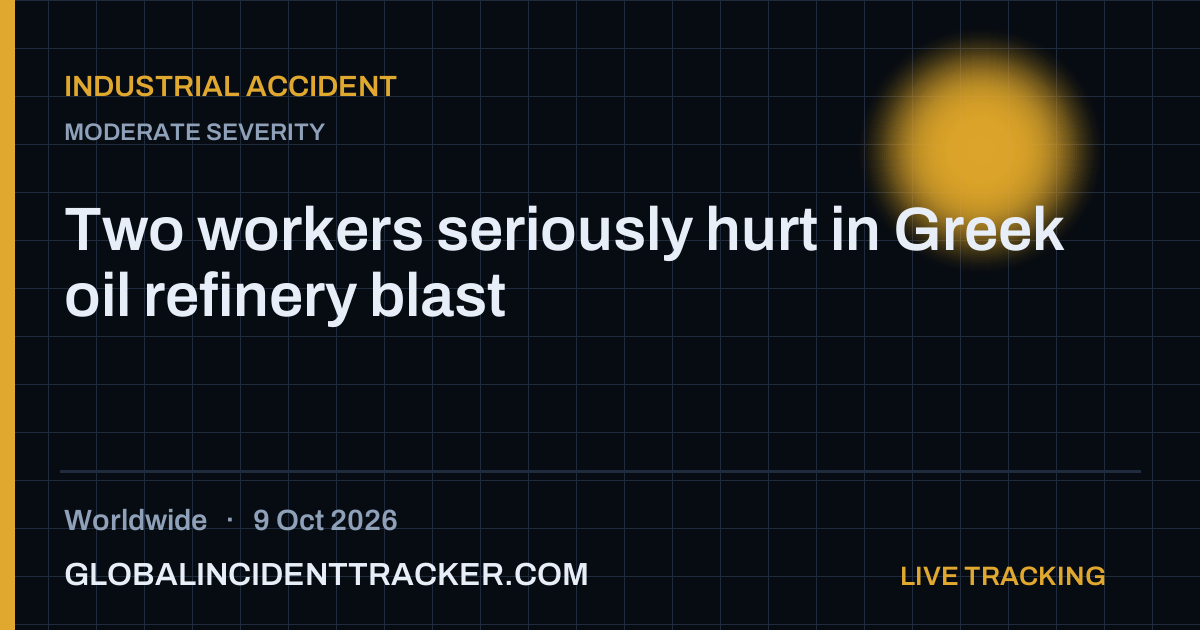 Industrial Accident incident in worldwide on 9 October 2026 — Global Incident Tracker report card