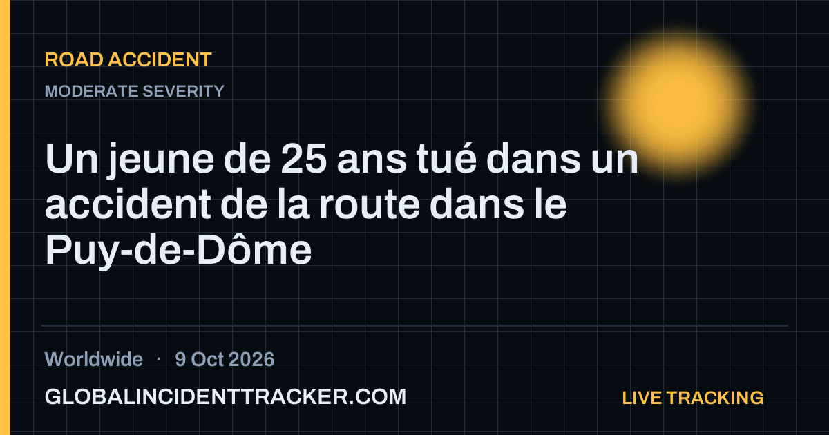 Road Accident incident in worldwide on 9 October 2026 — Global Incident Tracker report card