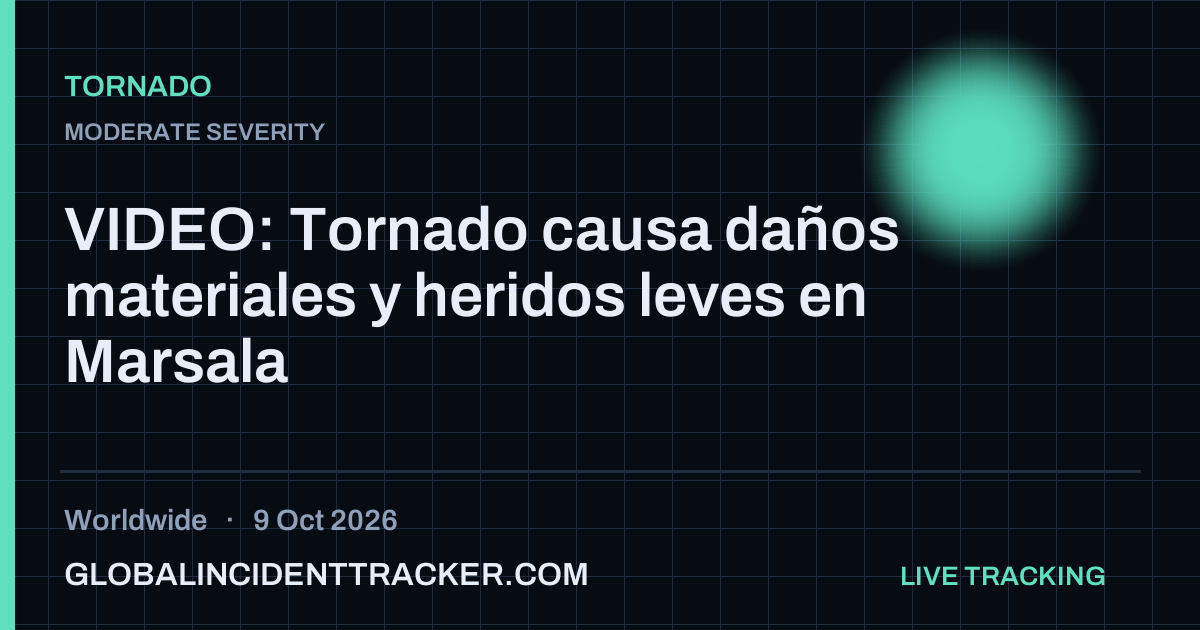 Tornado incident in worldwide on 9 October 2026 — Global Incident Tracker report card