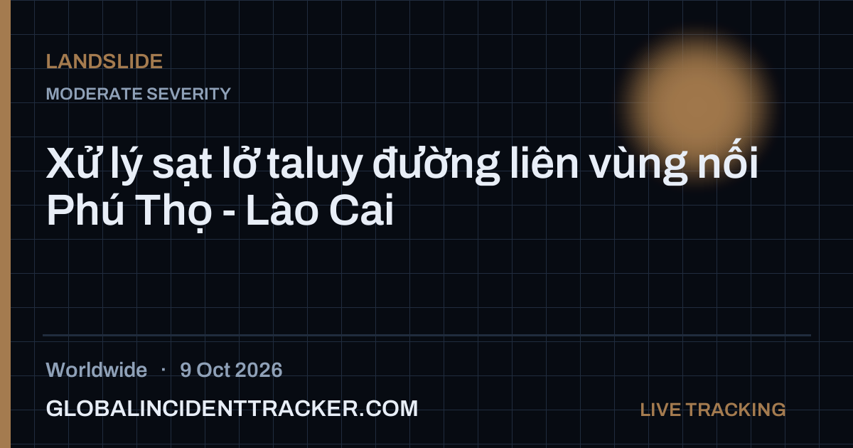 Landslide incident in worldwide on 9 October 2026 — Global Incident Tracker report card