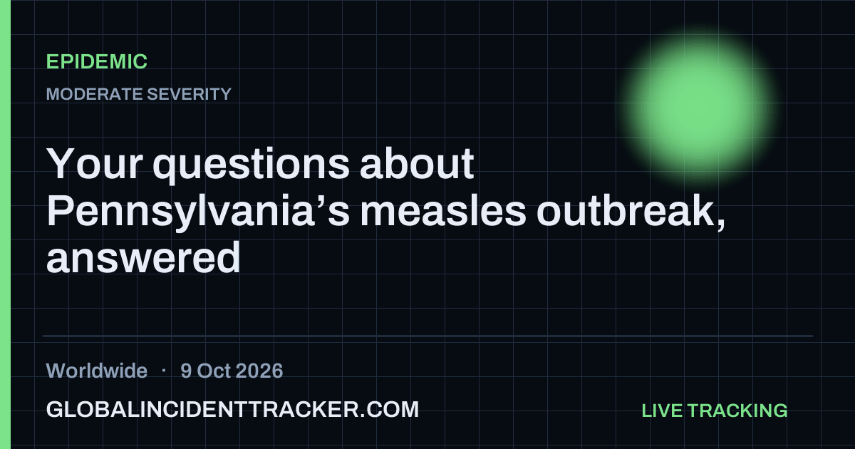 Epidemic incident in worldwide on 9 October 2026 — Global Incident Tracker report card