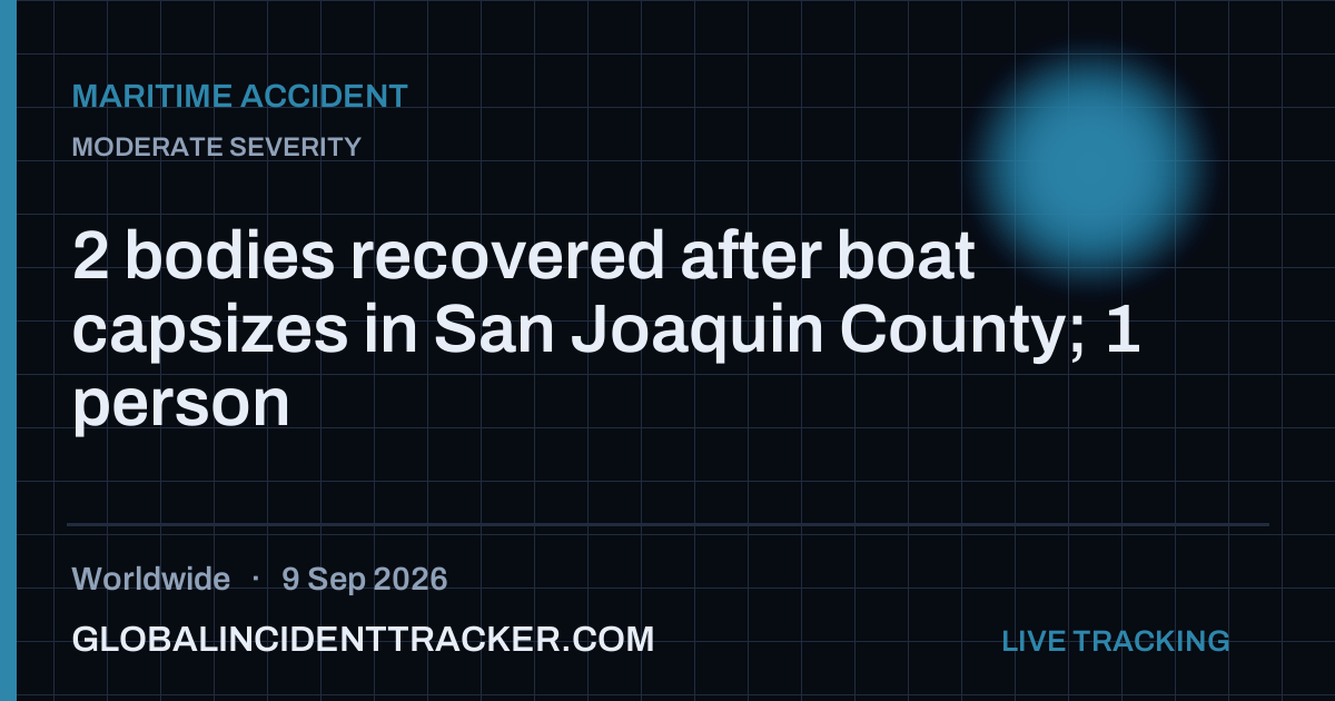 Maritime Accident incident in worldwide on 9 September 2026 — Global Incident Tracker report card