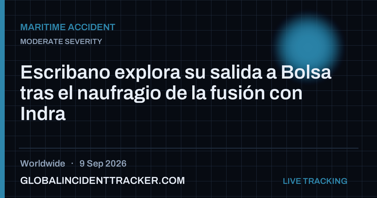 Maritime Accident incident in worldwide on 9 September 2026 — Global Incident Tracker report card