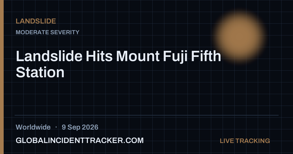 Landslide incident in worldwide on 9 September 2026 — Global Incident Tracker report card
