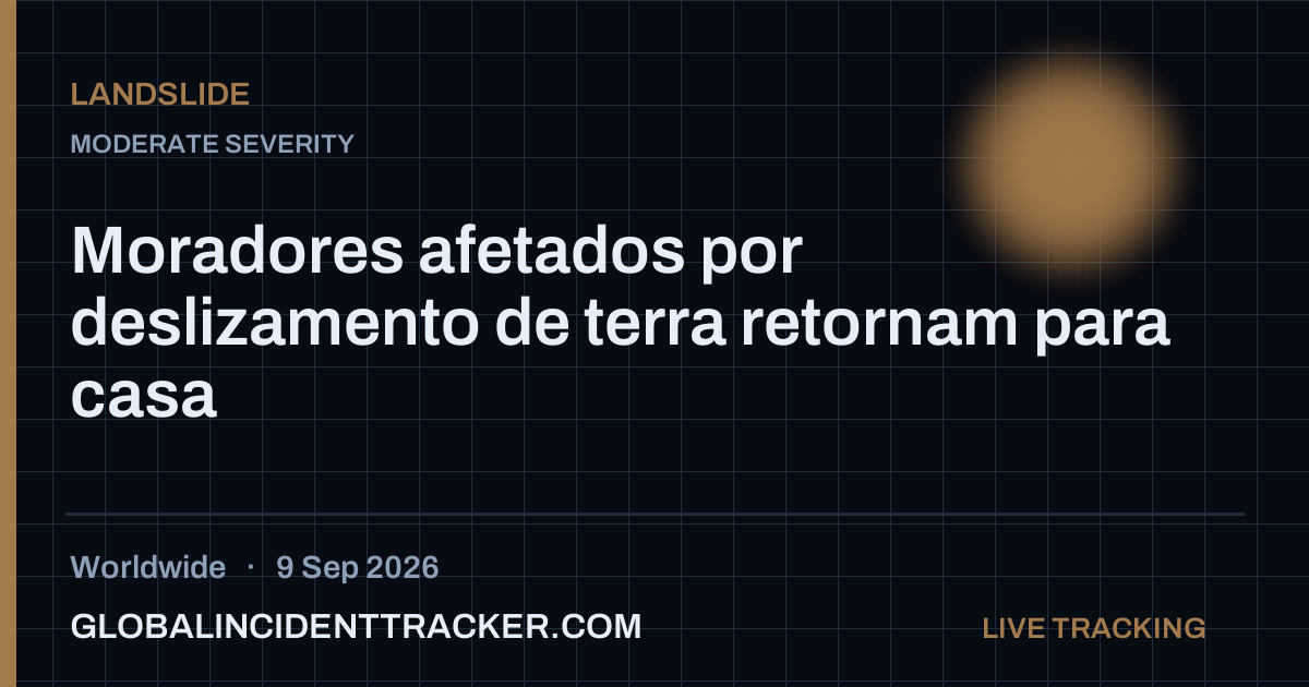 Landslide incident in worldwide on 9 September 2026 — Global Incident Tracker report card