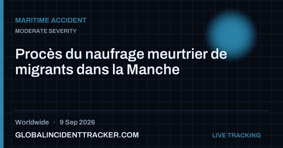 Maritime Accident incident in worldwide on 9 September 2026 — Global Incident Tracker report card