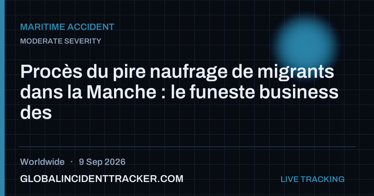 Maritime Accident incident in worldwide on 9 September 2026 — Global Incident Tracker report card