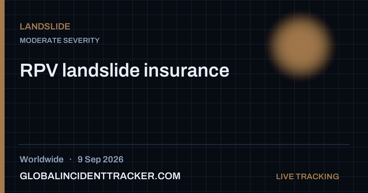 Landslide incident in worldwide on 9 September 2026 — Global Incident Tracker report card