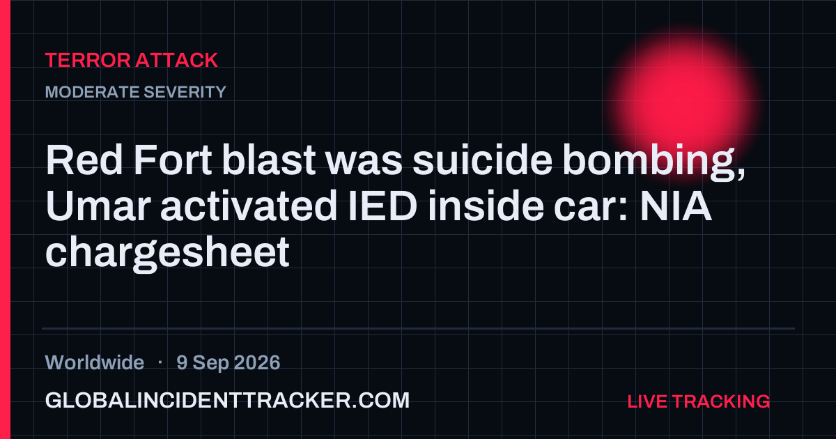 Terror Attack incident in worldwide on 9 September 2026 — Global Incident Tracker report card