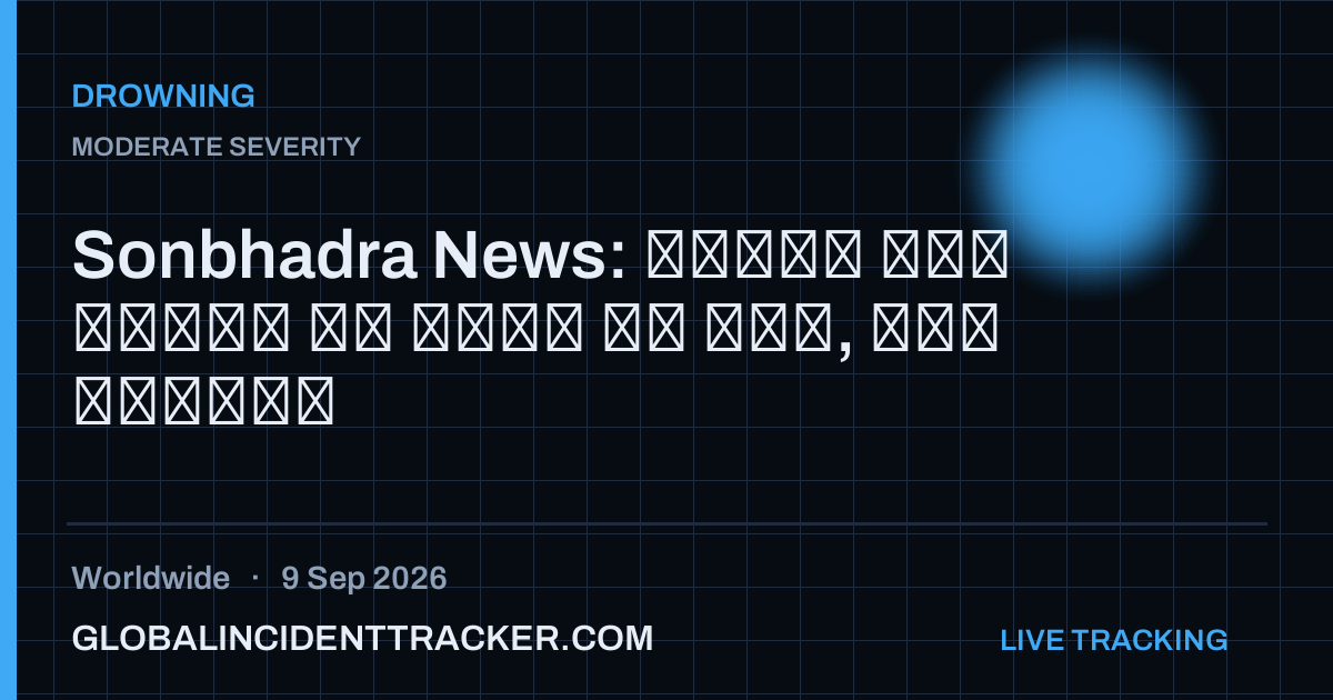 Drowning incident in worldwide on 9 September 2026 — Global Incident Tracker report card
