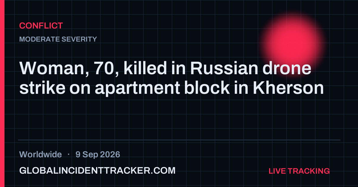 Conflict incident in worldwide on 9 September 2026 — Global Incident Tracker report card